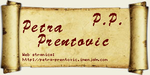 Petra Prentović vizit kartica